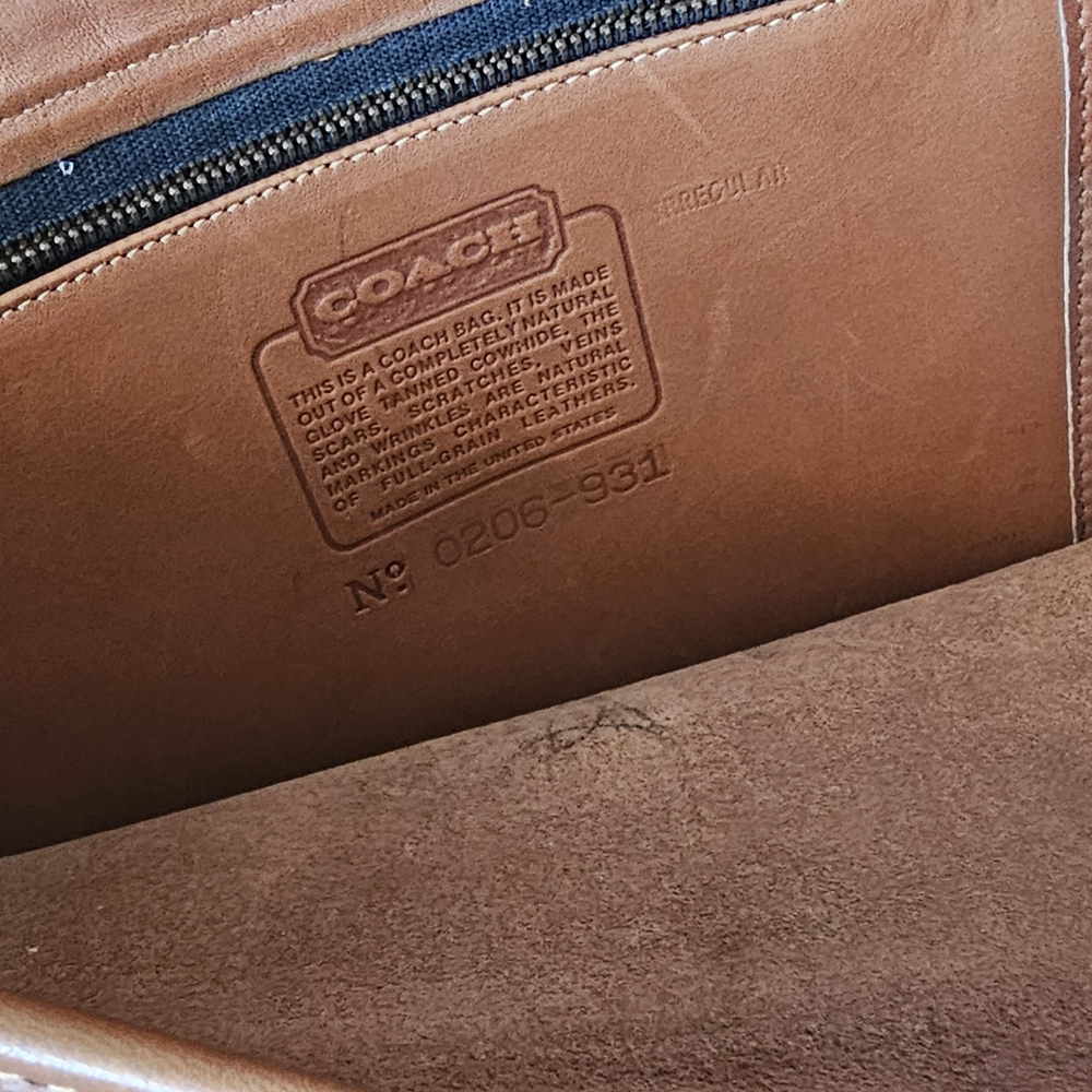 Coach Tan Leather Briefcase with Minimalist Design - Picture 2 of 7